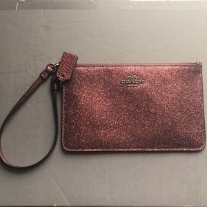 Coach Purple Glitter Wristlet